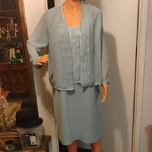 Metaphor Light Blue Women's Skirt Set